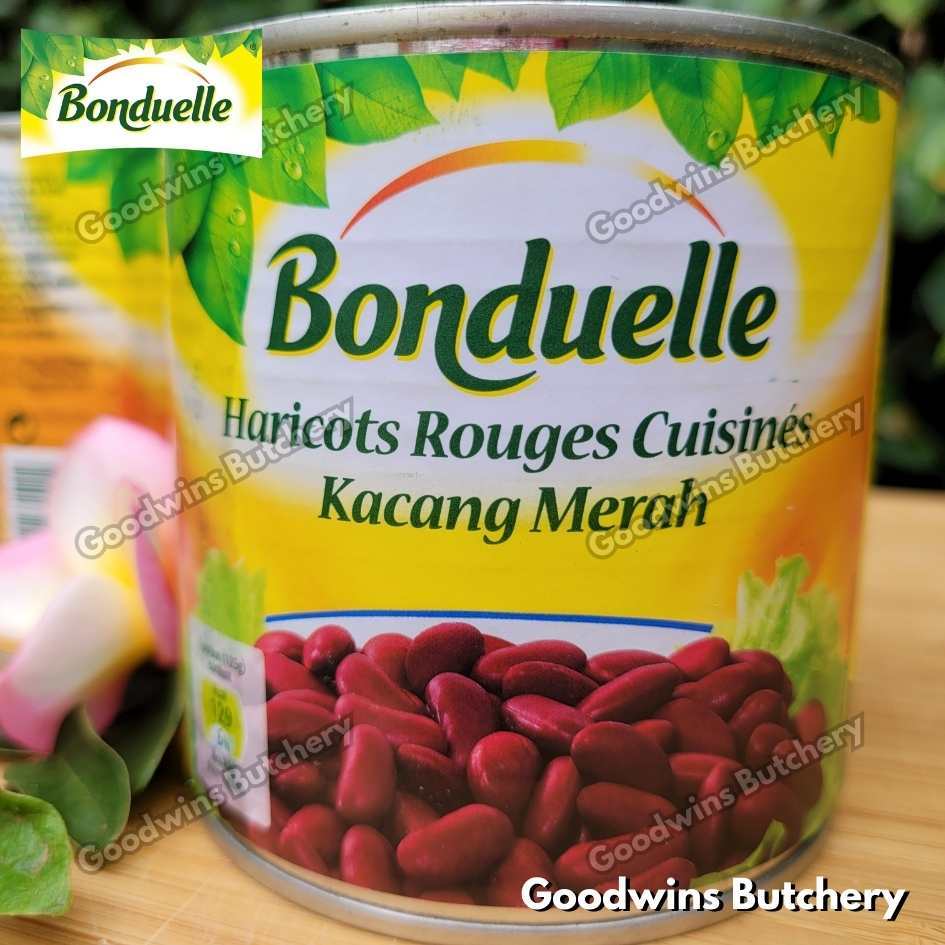 

Bonduelle RED KIDNEY BEAN France imported HARICOTS ROUGES CUISINS kacang merah 400gr