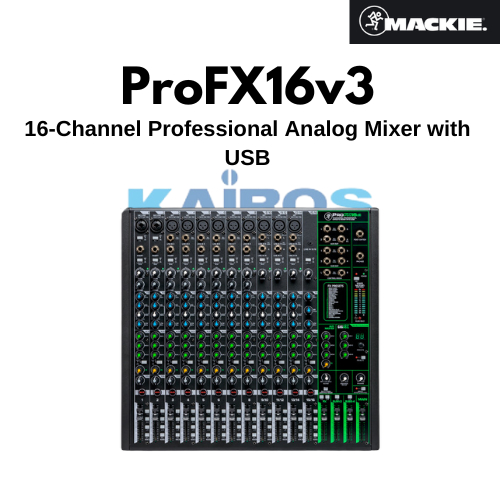MACKIE ProFX16v3 16-Channel Professional Analog Mixer with USB