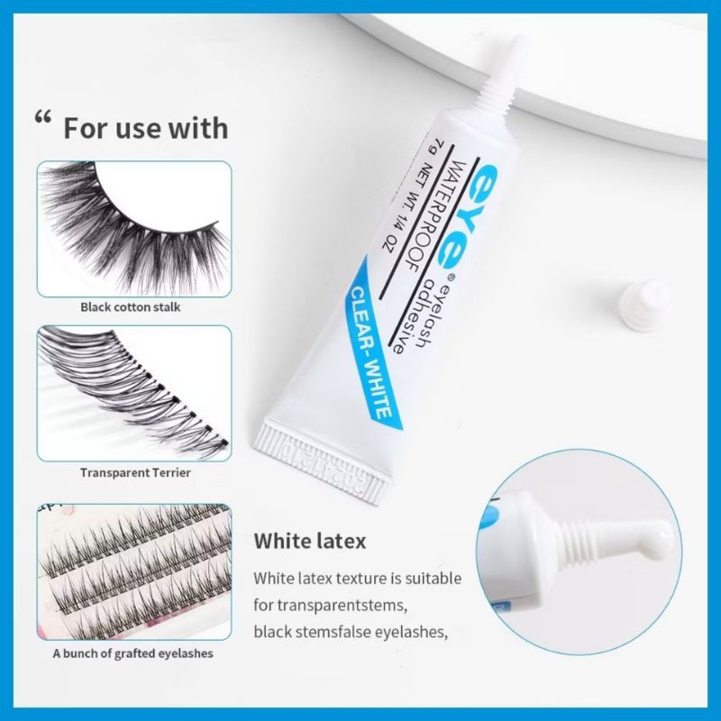 LEM BULU MATA EYELASH GLUE CLEAR WHITE BENING TRANPARANT TAHAN LAMA | BISA JADI LEM EXTENSION SENDIR