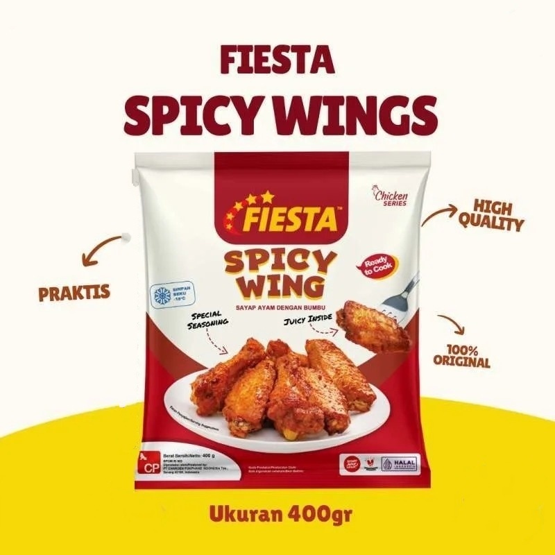 

FIESTA SPICY WINGS SAYAP AYAM 400gr/500GRAM - DISASS JOGJA