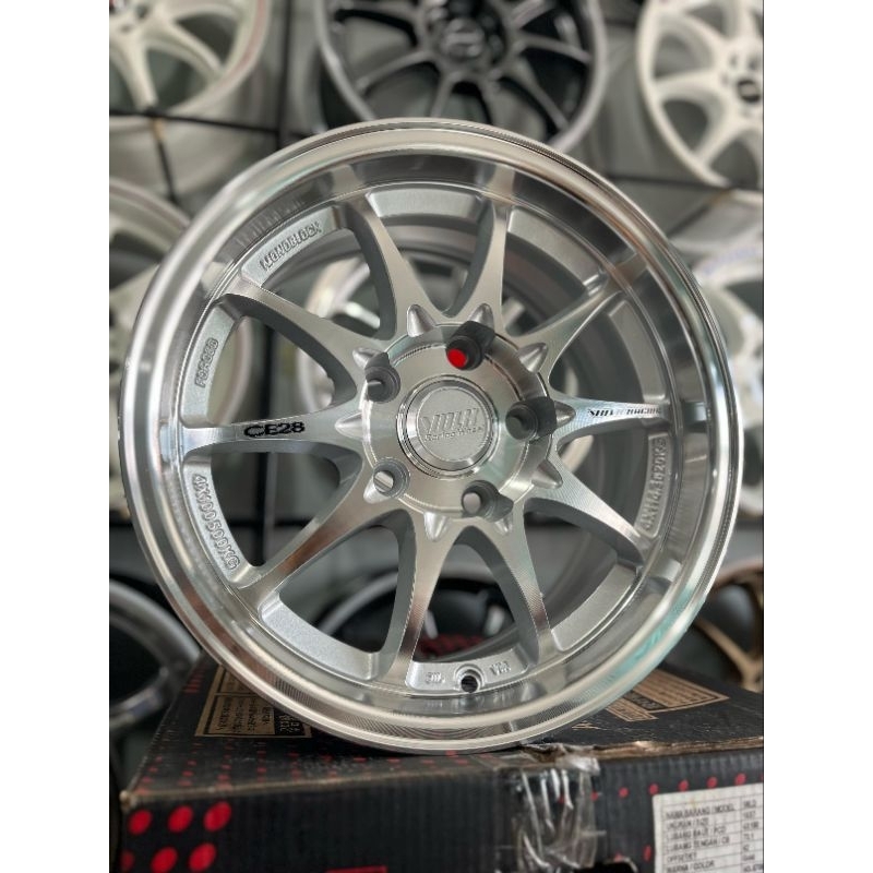 velg mobil ce28 r15 full polish pcd 5x114 kondisi baru