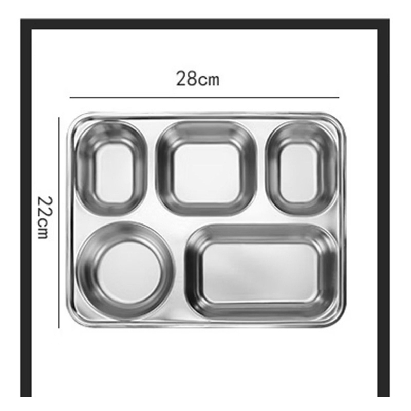 Food tray stainless sus 304/Tempat makan stainless/ompreng stainless