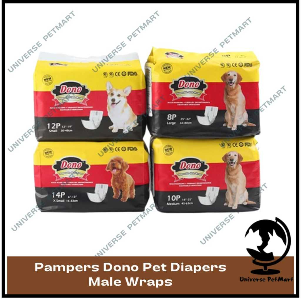 

23bagusmenshop - Dono Popok Anjing Jantan Male Wraps Pet Diapers All Size