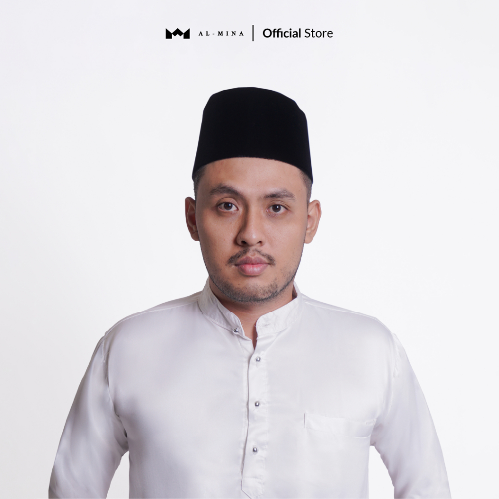 AL-MINA - Songkok Hitam Tinggi 12 Peci Hitam Kopiah Nasional Kualitas Premium Harga Terjangkau