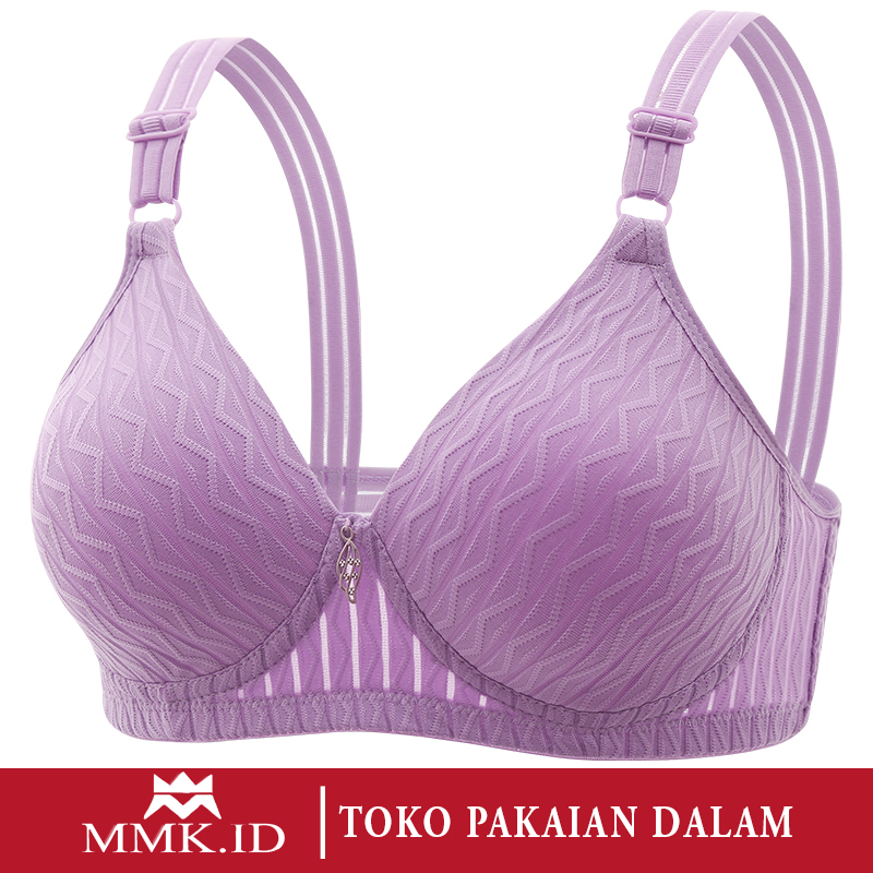 Bra Wanita Push Up Busa Tipis Tanpa Kawat Bh Motif Zig Zag Murah Bahan Premium