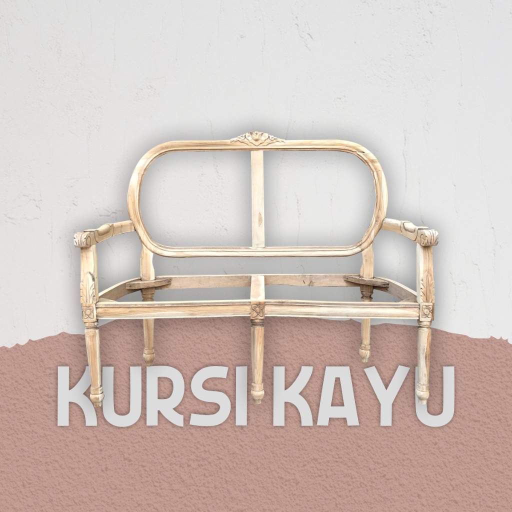 SOFA TAMU GEOR POLOS KAKI BUBUT KAYU JATI