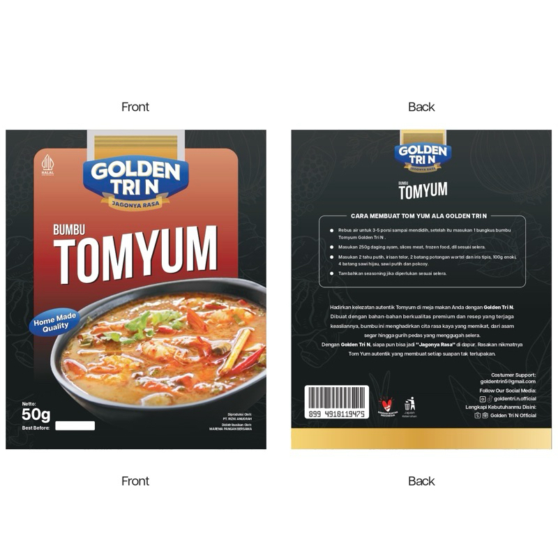 

Bumbu Tomyam Golden Tri-N (50g)