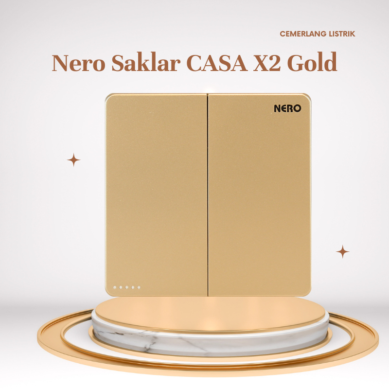 NERO Saklar Seri Hotel Nero Casa Gold - X21022 - G / Nero Saklar Hotel Casa X2 Gold