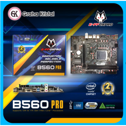 Motherboard Effoxpro B560 pro ( LGA1200 / B560 / DDR4 ) B560M GARANSI RESMI 5 TAHUN