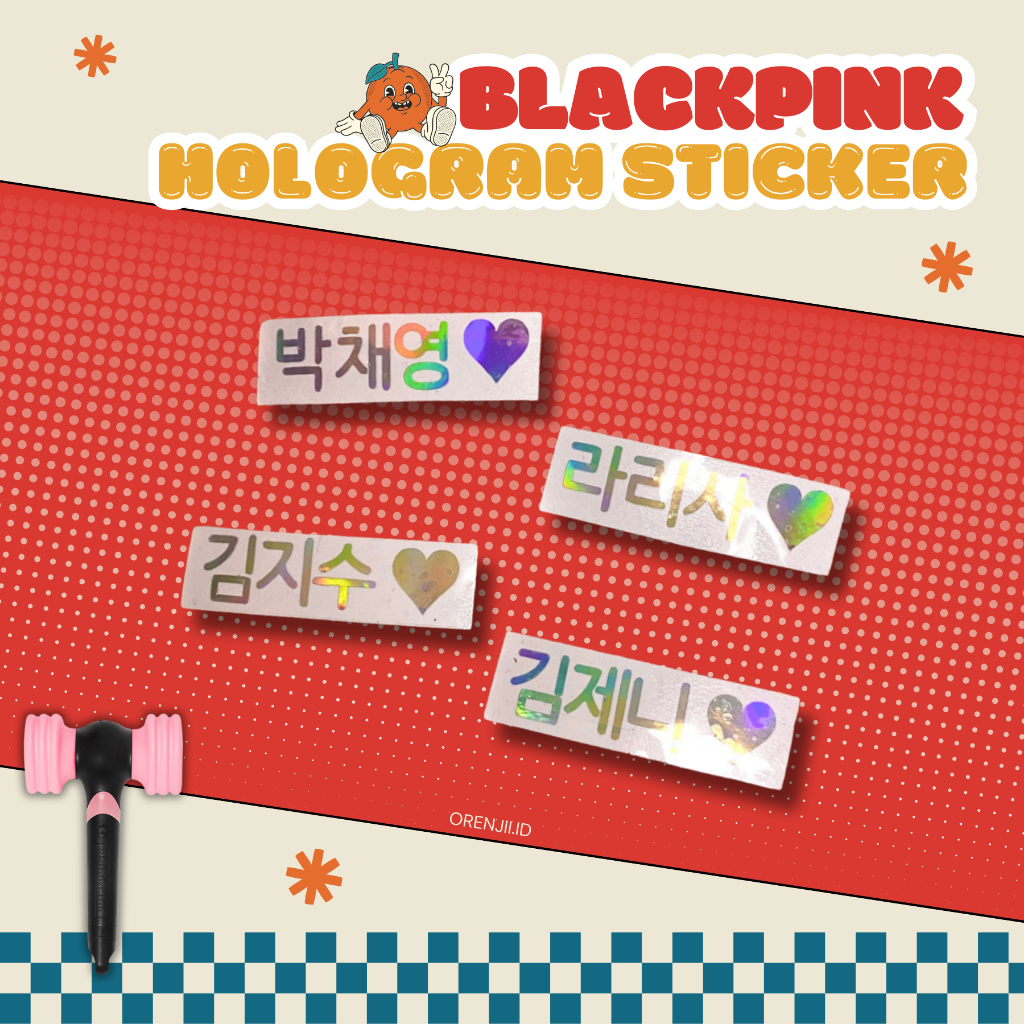 

[SATUAN] STIKER NAMA HANGUL BLACKPINK HOLOGRAM /DECOR LIGHTSTICK BLACKPINK