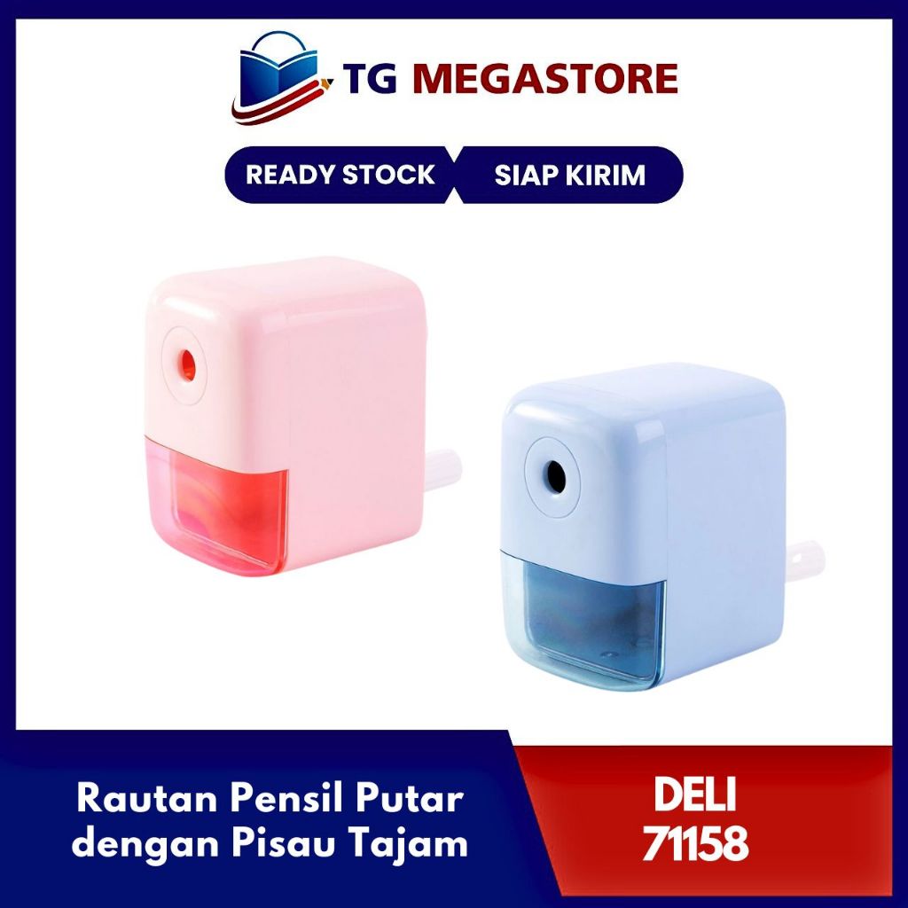 

Rautan Deli Pensil Putar / Rotary Sharpener dengan Pisau Tajam - 71158