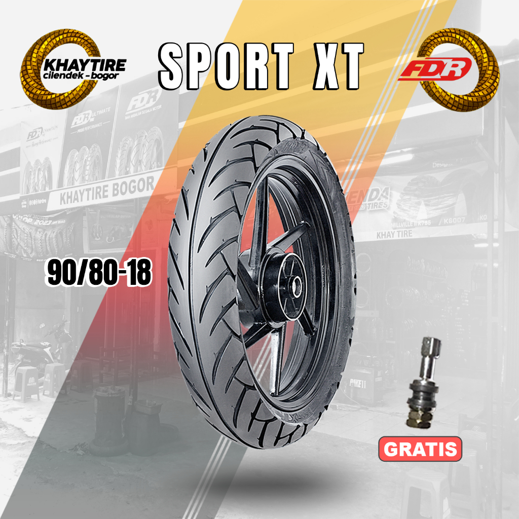 Sepasang/Satuan Ban Motor Rx King-Tiger-Thunder FDR SPORT XT Ring 18 Tubeless