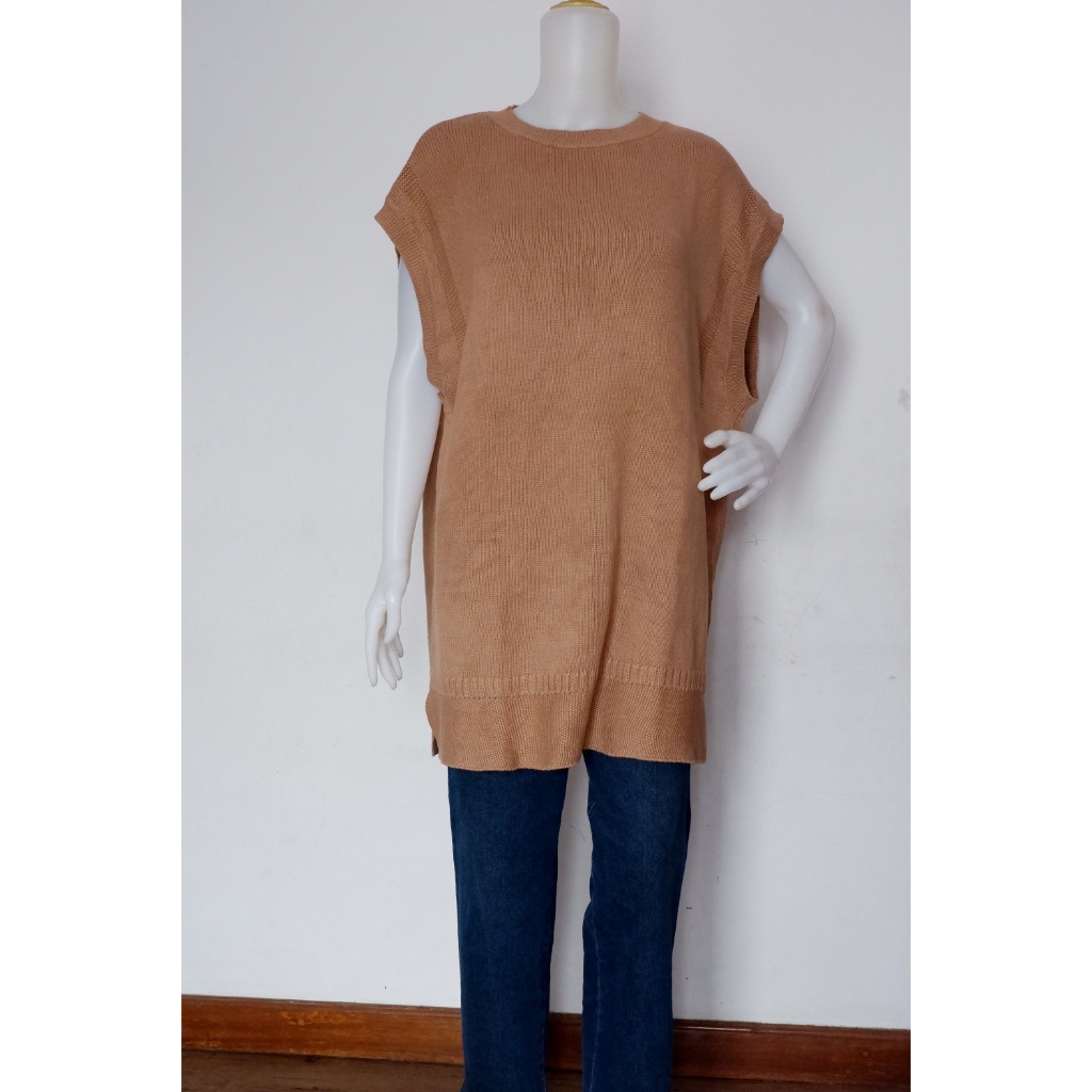 PRELOVED Vest Rajut Wanita - Coklat Hazel