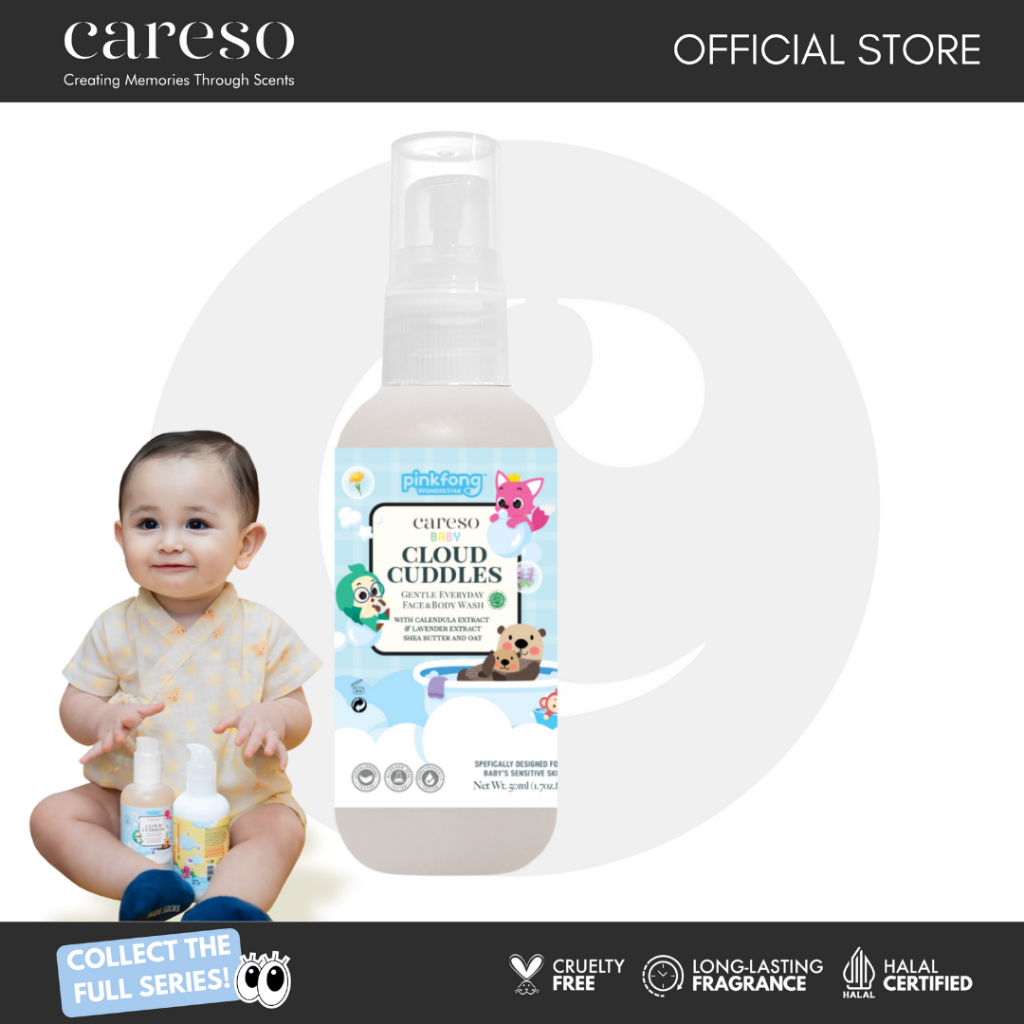 ⁠[TRAVEL SIZE] Careso Baby - Face & Body Wash - Cloud Cuddles 50ML