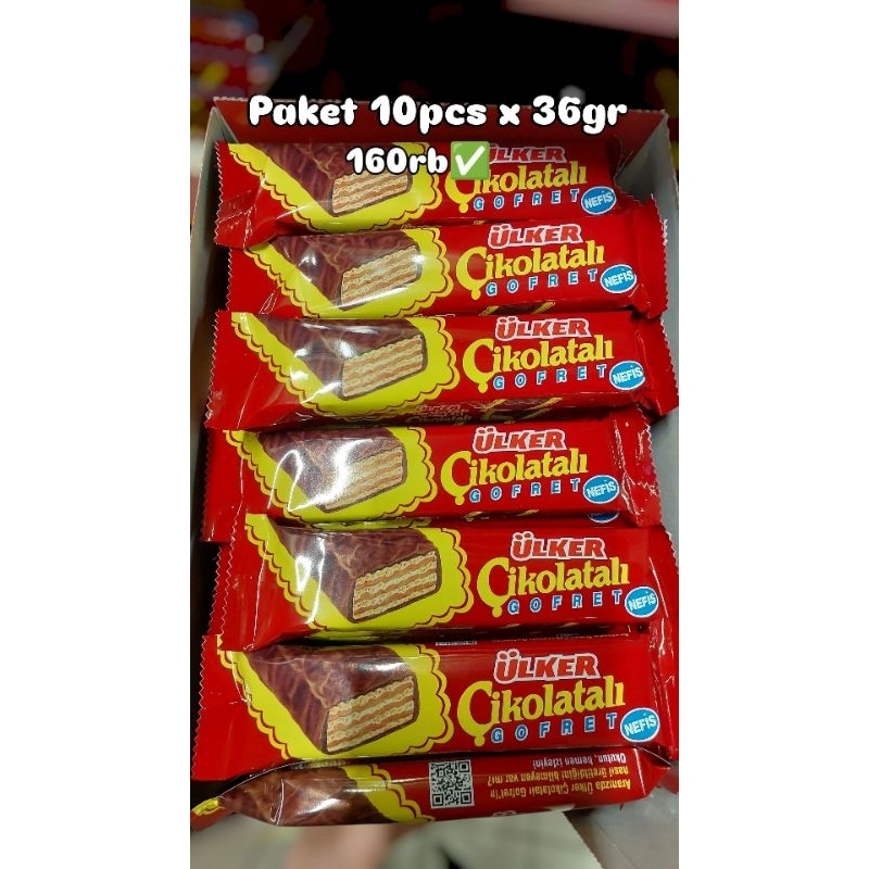 

Turki ulker cikolata gofret paket 10pcsx36gr