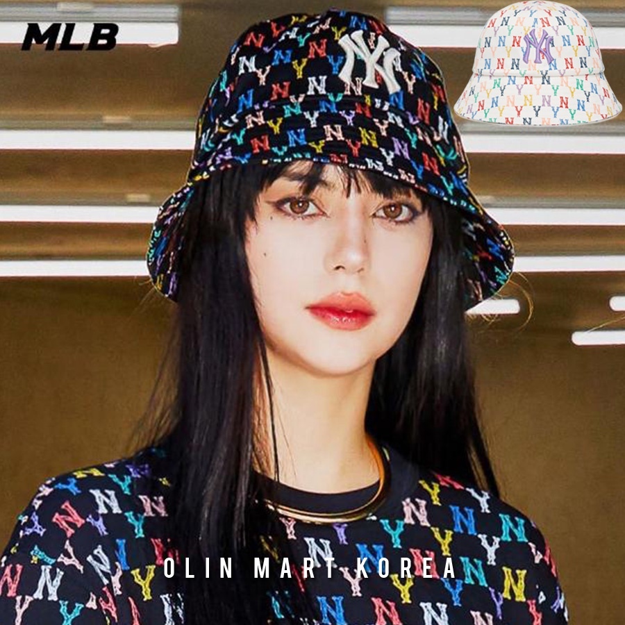 MLB Monogram Rainbow Dome Hat #Black