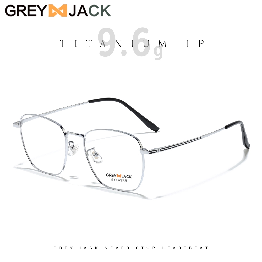 Grey Jack Frame Kacamata Frame Grey Jack Titanium Kotak Style Bisnis Simple Ringan Bisa Minus Antira