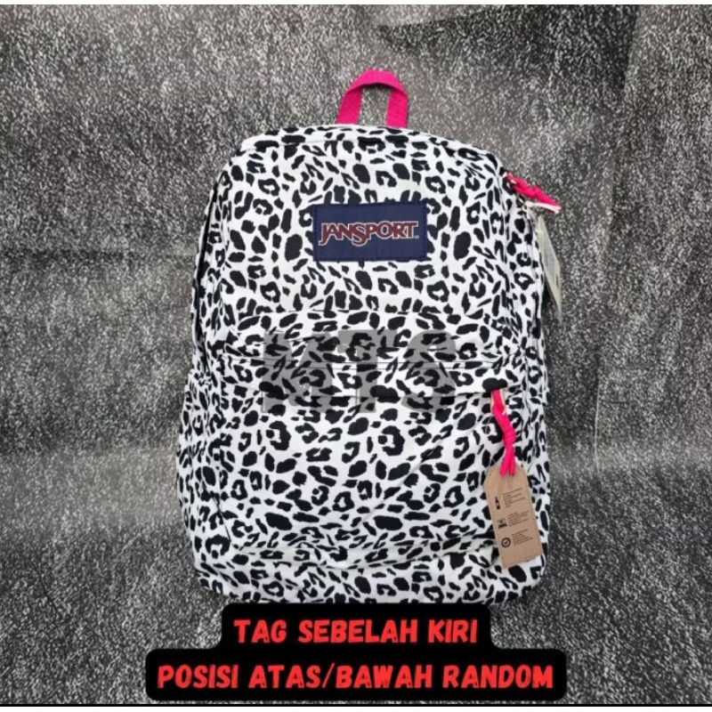 TAS JANSPORT BANANA, LEOPARD WHITE