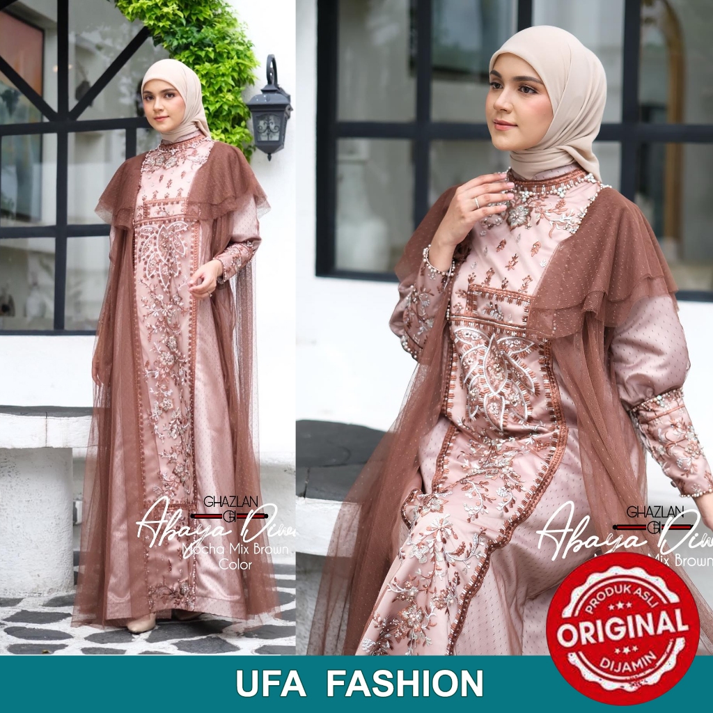 GHAZLAN DIWANI Dress Pesta Mewah Elegan, Baju lebaran Pesta kondangan mewah branded,  PO 2-3 minggu