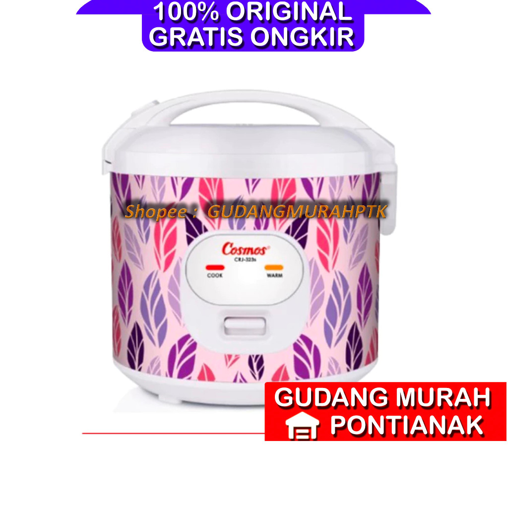 Ricecooker Cosmos CRJ 323 323s ungu biru oren magicom penanak nasi anti lengket mejikom random