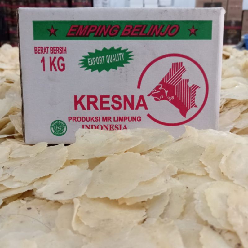 

Emping biji satu full kering berat 1kg