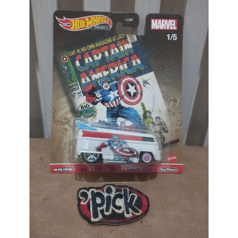 Hot Wheels Volkswagen Drag Bus Captain America