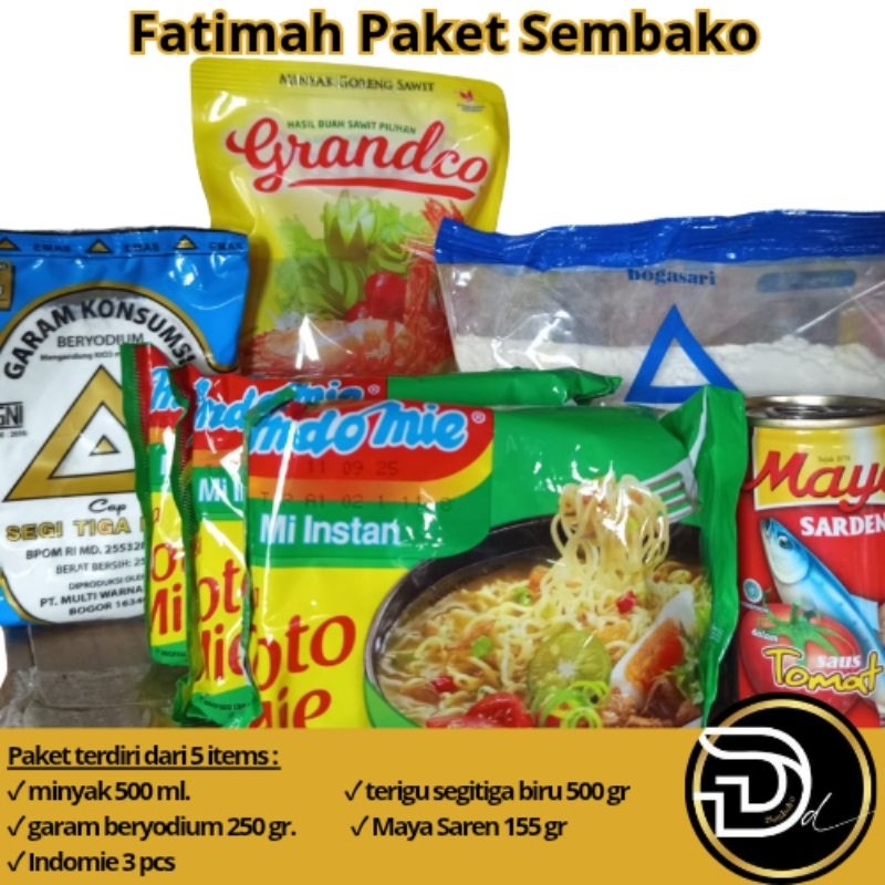 

paket sembako minyak mie terigu dll