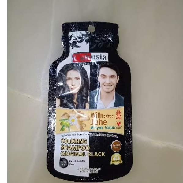 Shampo cultusia color black hair/ penghilang uban/ shampo semir rambut hitam sachet