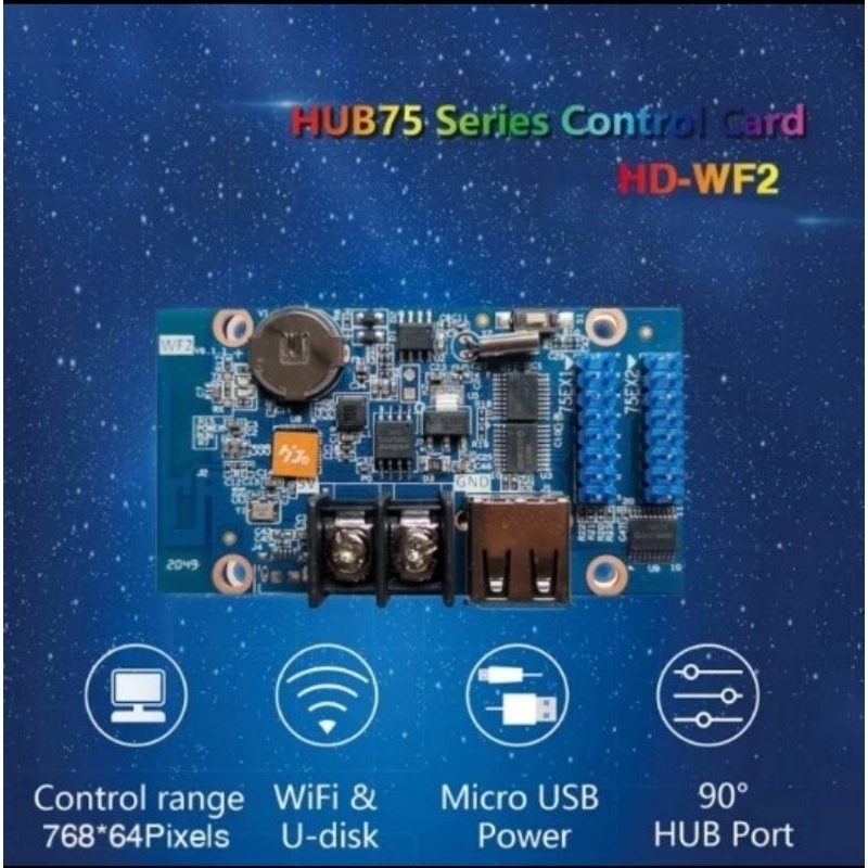 HD-WF2 controller LED huidu WIFI RGB Full colour HD bukan wf1