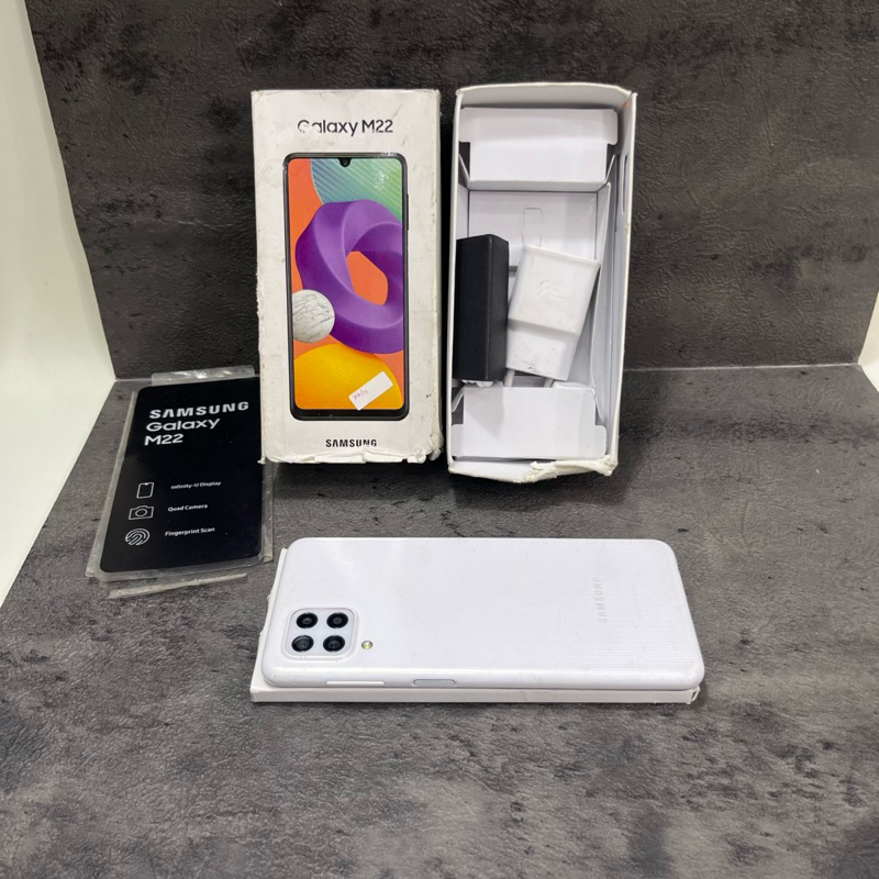Samsung Galaxy M22 6/128gb Fullset Second Garansi Resmi