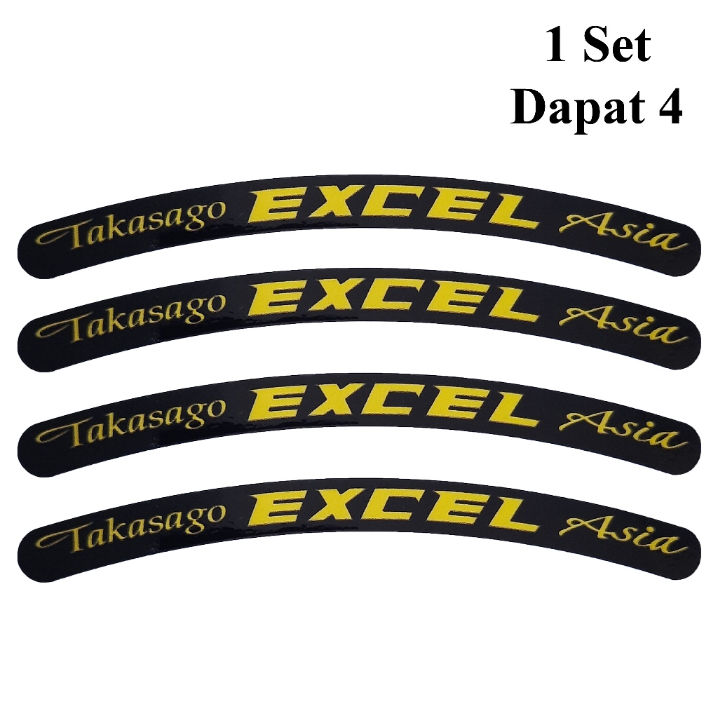 Stiker Velg Takasago Excel Asia / Sticker Rims  Takasago Excel Asia