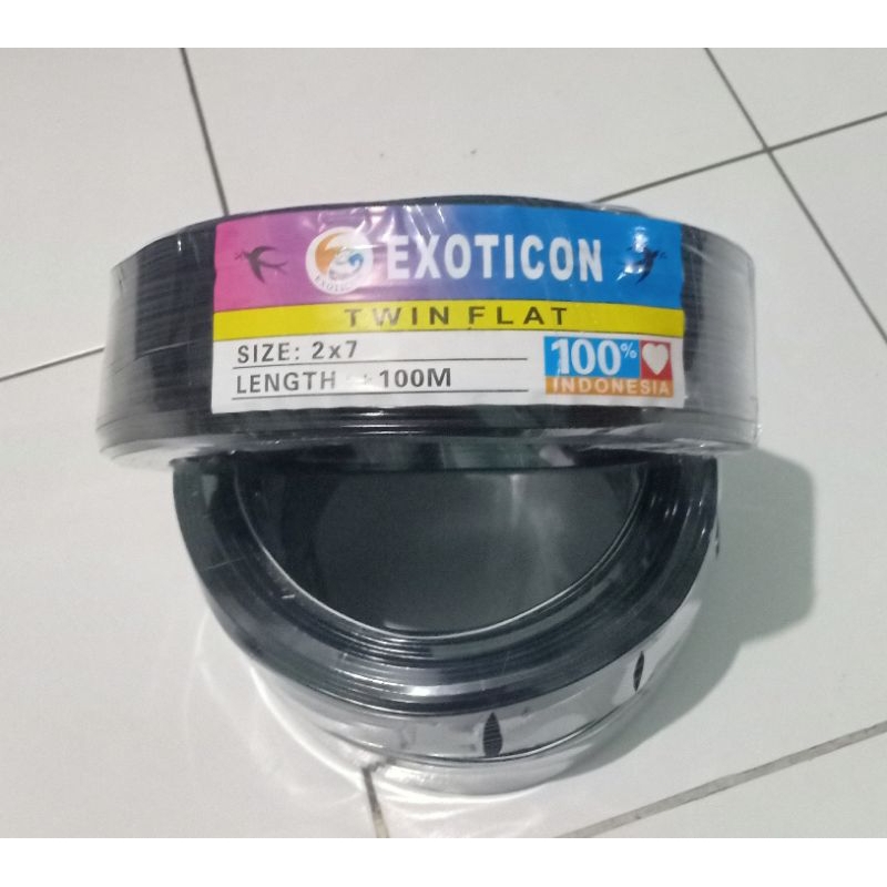 KABEL WALET  SERABUT TEMBAGA 2X7 100Y KABEL WALET KABEL TWIN FLAT