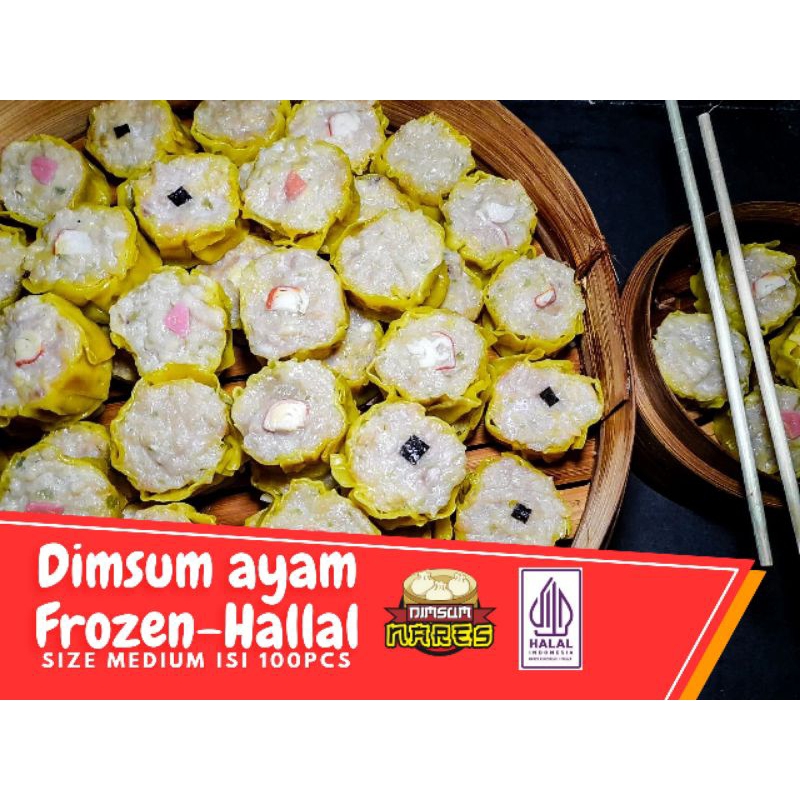 

Dimsum ayam frozen - size medium isi 100pcs Hallal.