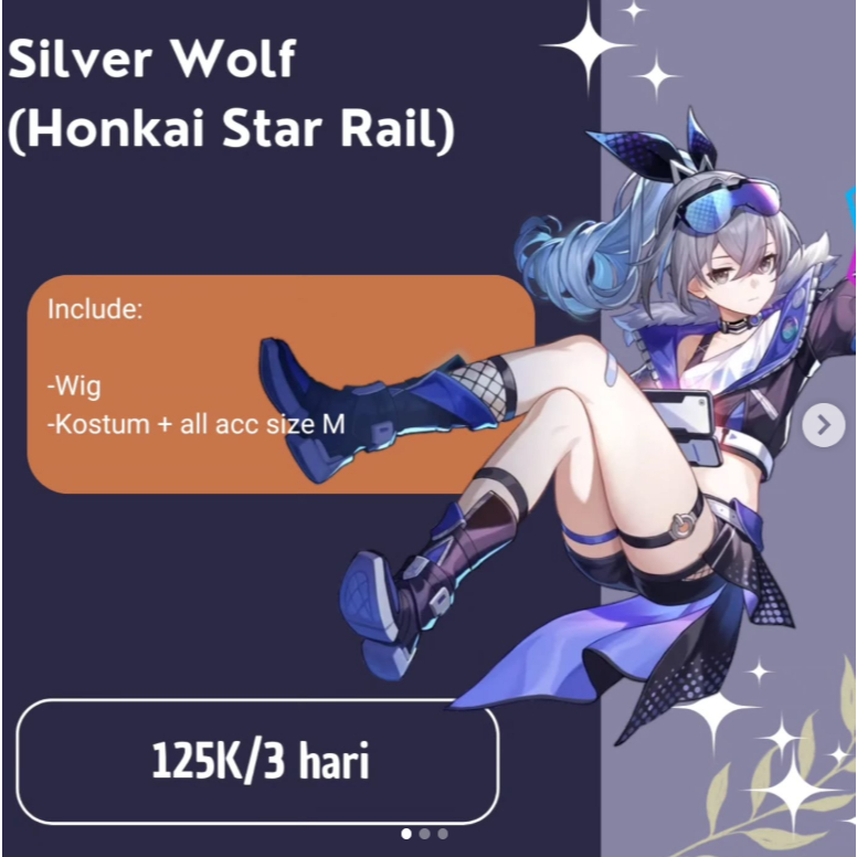 Rental Cosplay Silver Wolf (Honkai Star Rail)
