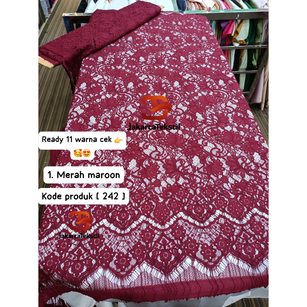 [ 242 ] Kain Brokat lace Brukat panel semi francis fatmawati corneli