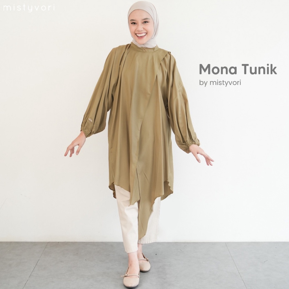 Harga Murah MISTYVORI  Mona Tunik Atasan Wanita Soft Cotton Premium