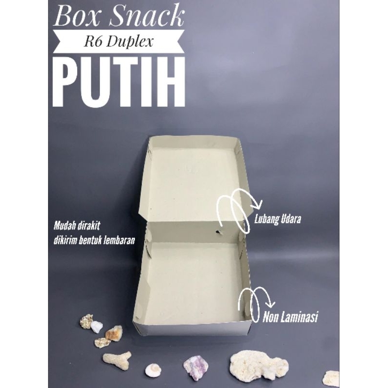 

Kotak Kue / Dus Kue / Dus Nasi Putih Duplex R6 Tebal [Ketebalan 310 Gsm] | Box Kue 15cm x 15cm x 7 Putih Bersih dan Kokoh