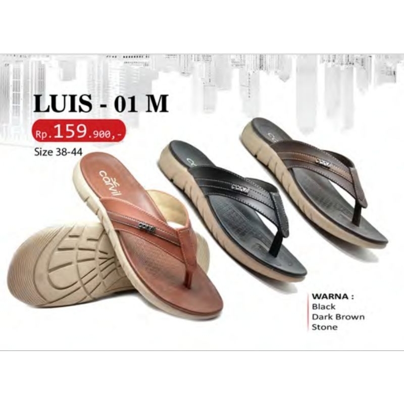 CARVIL LUIS-01M STONE | Sandal Casual Pri,Empuk,Ringan,Kuat dan Nyaman dipakai