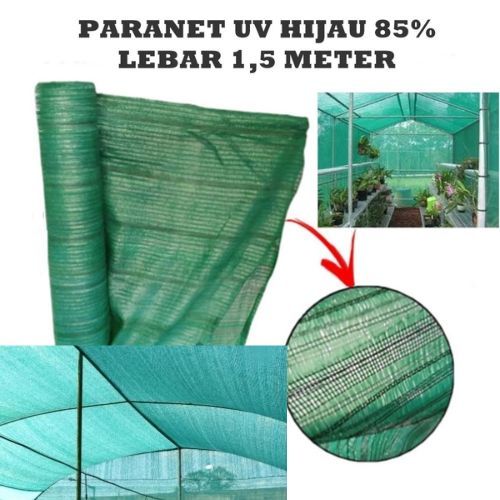 Paranet Hijau 85% Virgin Lebar 1,5 Meter X Panjang 1 Meter Peralatan Berkebun | Paranet Hijau 85% Vi