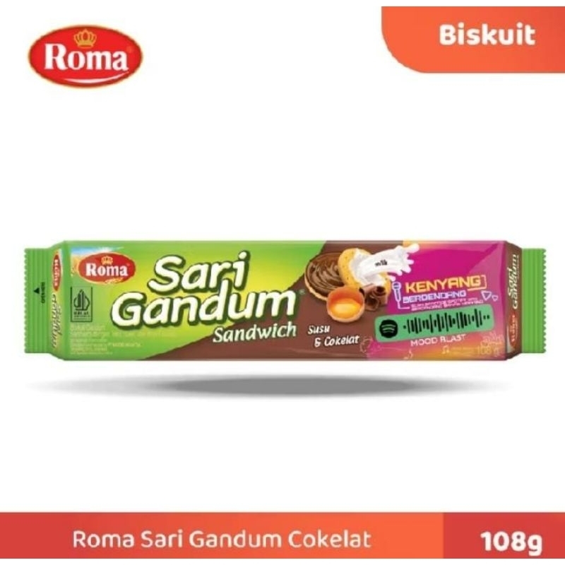 

Sari Gandum Sandwich Roma Cokelat & Peanut 108 gram