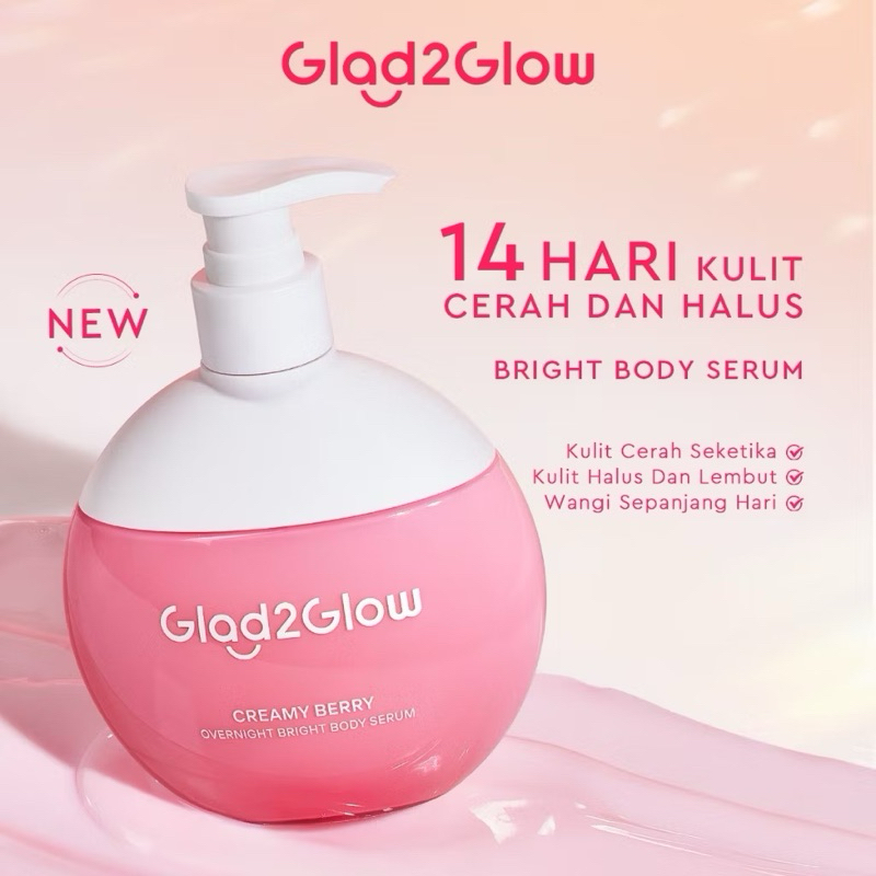 🩷 KYOOLA 🩷 CREAMY BERRY OVERNIGHT BRIGHT BODY SERUM Glad2Glow | Brighty Body Care Whitening Skinvu