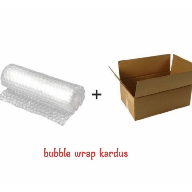 

Pelindung tambahan kardus dan bubble wrap