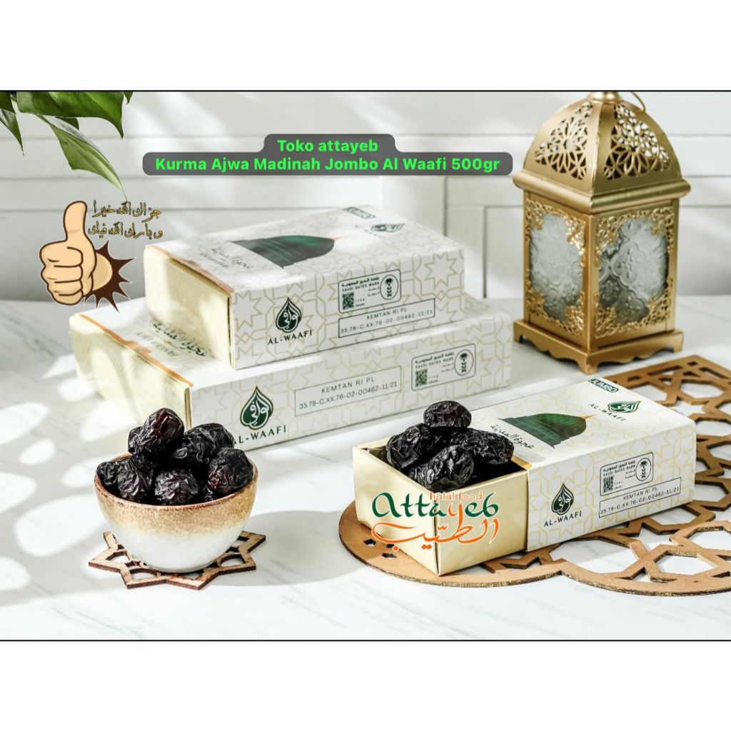 

Kurma Ajwa Madinah Jombo Al Waafi 500gr Fresh Kurma Organic Kulitas Permium Great A Lebih Empuk Kurma Nabi (EXP 2026 Kurma Madinah Fresh 7 butir makan kurma atasi daya tahan tubuh Castle Farm