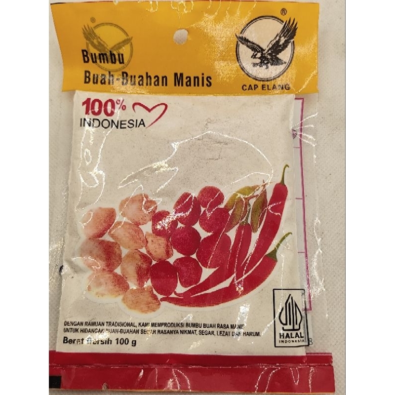 

BUMBU BUAH-BUAHAN MANIS SOMBOI BUBUK CAP ELANG 100 GR