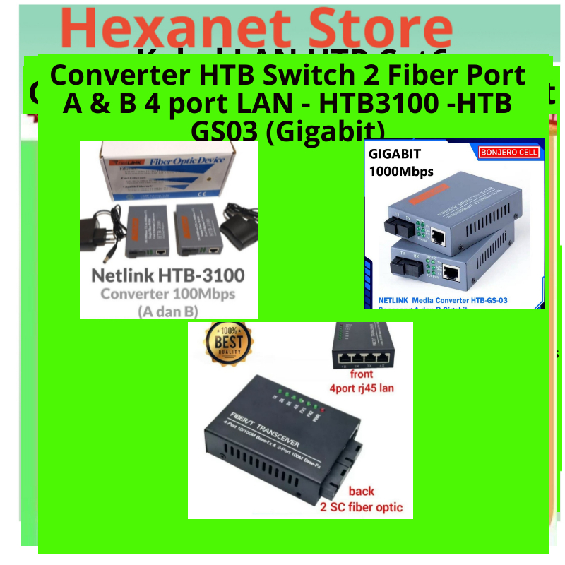 Converter HTB3100 Converter HTB GS-03 Gigabit Converter Switch HTB 2 FO 4 LAN