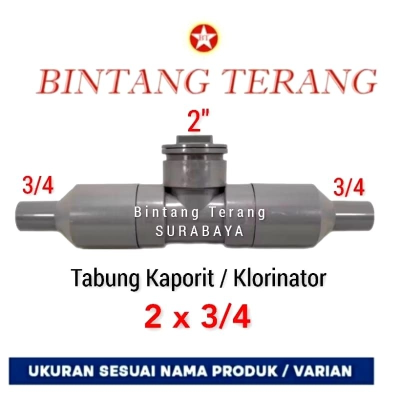 Klorinator 1/2" / Klorinator 3/4" / Klorinator 1" / Tabung Kaporit Filter / Chlorinator / Saringan K