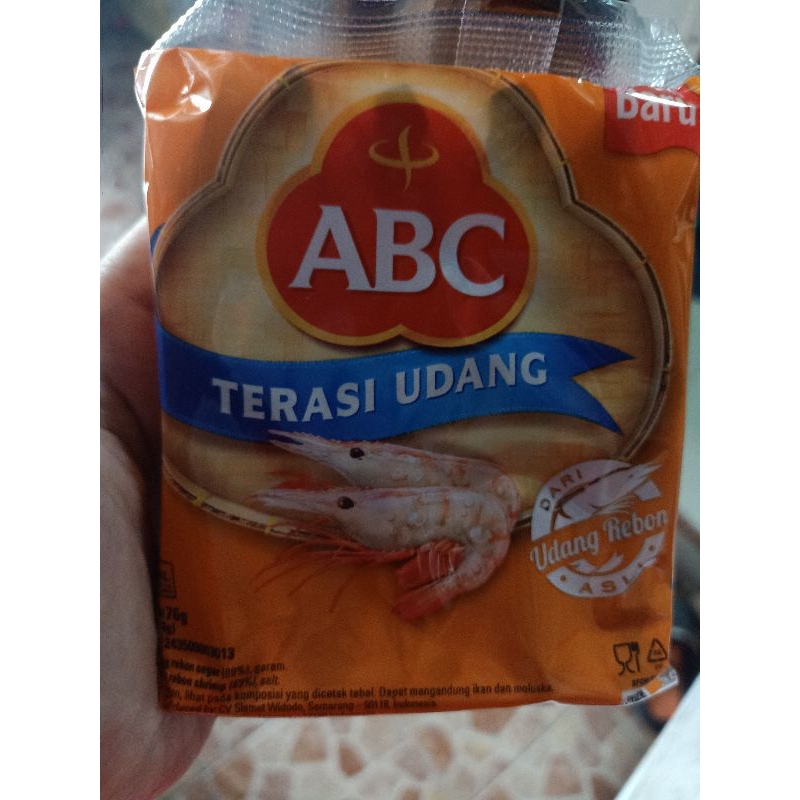 

TERASI UDANG ABC 1PAK ISI 20SACHET X3,8GR