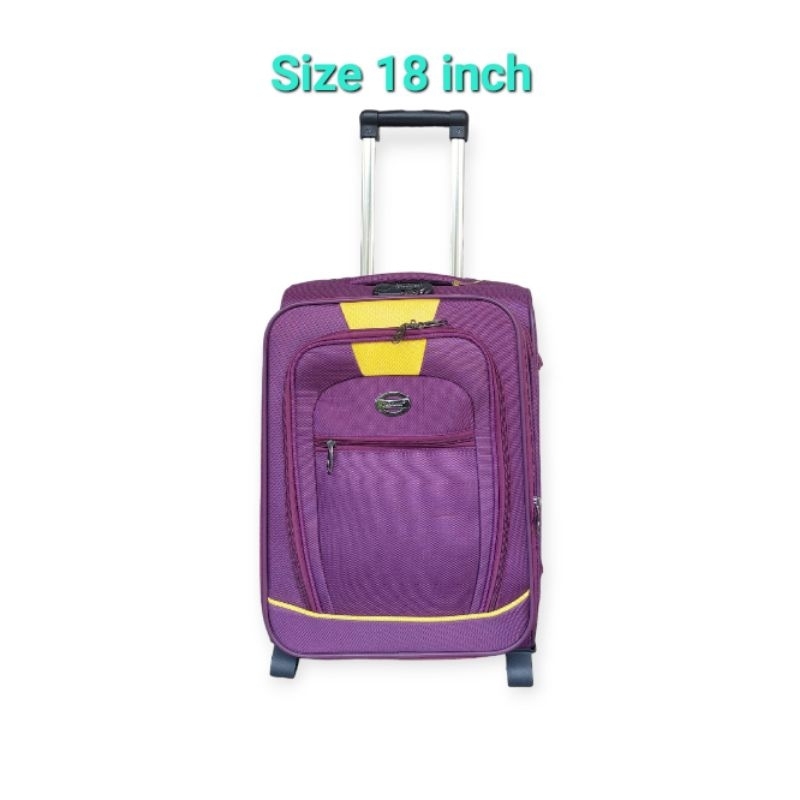 Koper Soft Case Kanvas Paviotti Expanding Cabin Size 18 Inci Ungu