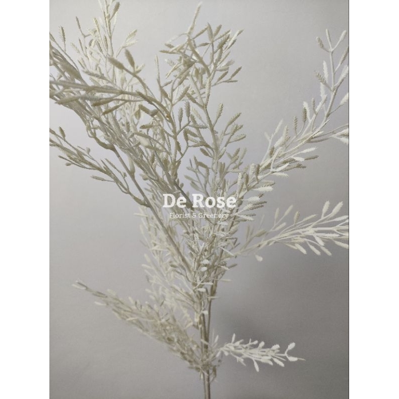 Daun dekorasi Asparagus Beringin Palsu l Artificial Flower SMOKE BUSH Putih