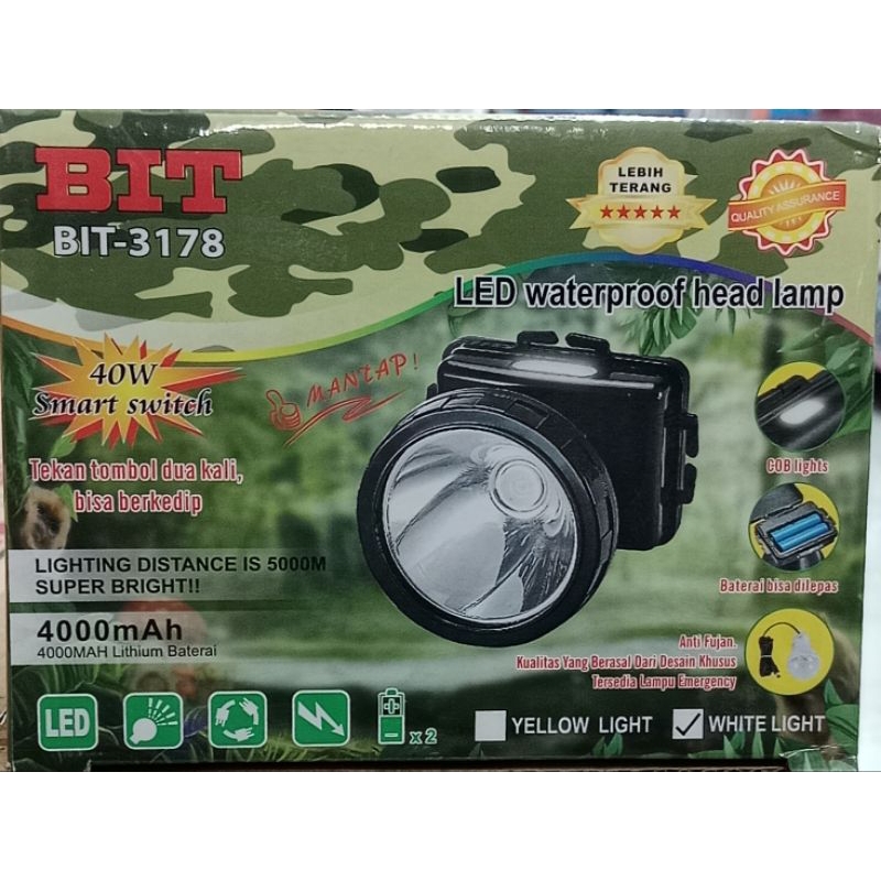 BIT Headlamp/Senter Kepala BIT 3120,BIT 3178,BT-SK5801.